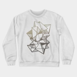 Geometric metallic triangles abstract Crewneck Sweatshirt